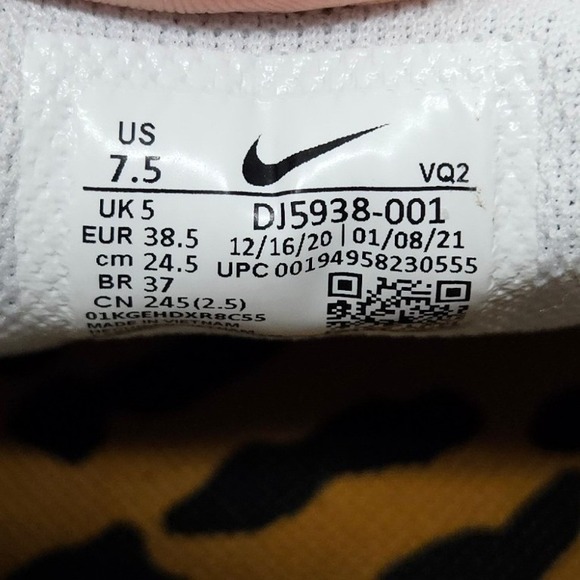 Nike Court Legacy Slip-On Shoes DJ5938-001 Black White Leopard Women's Size 7.5 - Picture 9 of 11